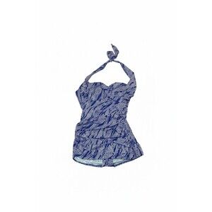 Women’s Suddenly Slimming Catalina 1 Piece Swim Suit Blue w/Polka Dots L(12/14)